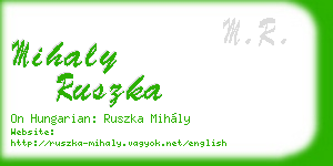 mihaly ruszka business card